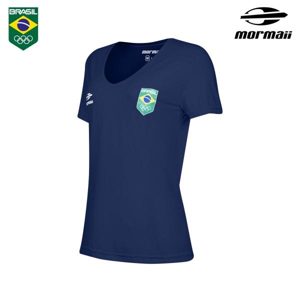 Imagem de Camiseta Mormaii Femnina Time Brasil Decote V 018S Azul