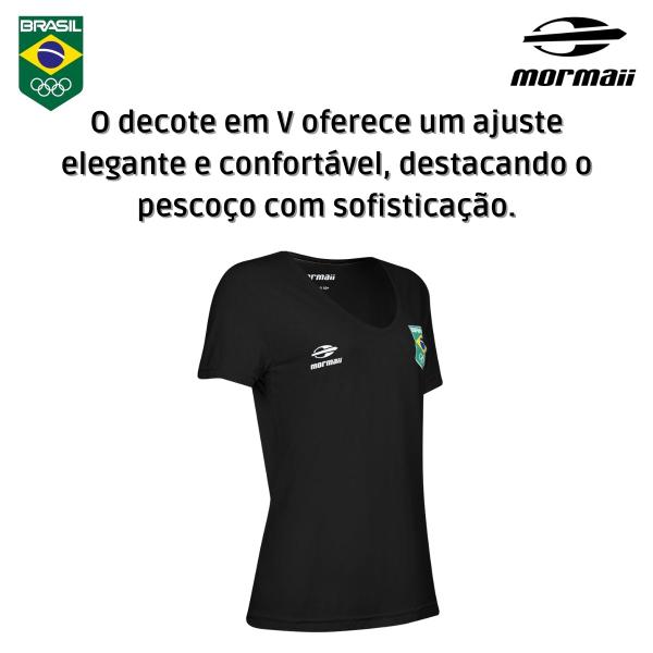 Imagem de Camiseta Mormaii Femnina Time Brasil Decote V 018S Preto