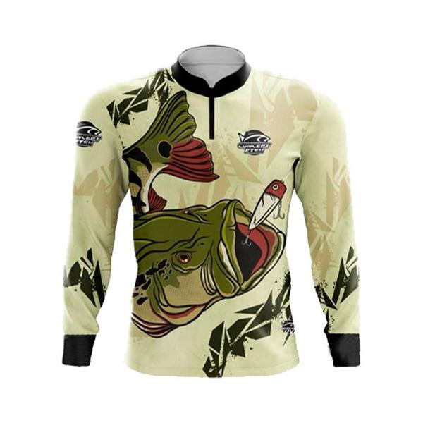 Imagem de Camiseta Pesca Concept Fishing Proteção UV Infantil ao Adulto X3 Tucunaré Verde