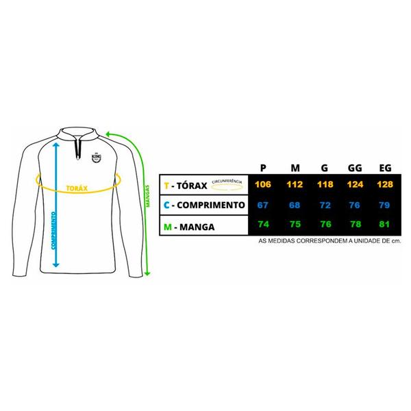 Imagem de Camiseta Pesca King Brasil Fator Proteção Solar UV KFF649 Sublimada Escura