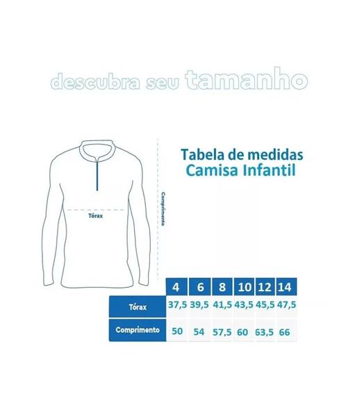 Imagem de Camiseta Pesca Mar Negro Premium Uv 50 Infantil - Tucunaré Azul - Tam 6