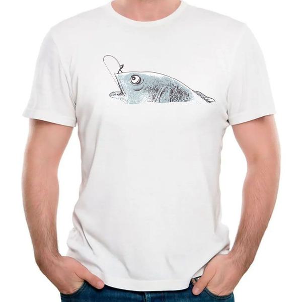 Imagem de Camiseta pescador pescaria camisa pesca peixe divertido