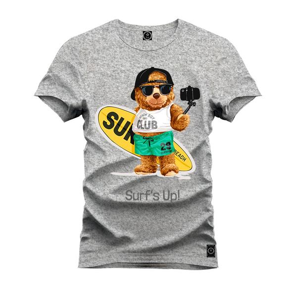 Imagem de Camiseta Plus Size Premium Estampada Urso Surf