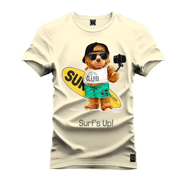 Imagem de Camiseta Plus Size Premium Estampada Urso Surf