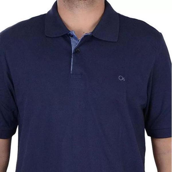 Imagem de Camiseta Polo Masculina Básica Ogochi Azul Marinho