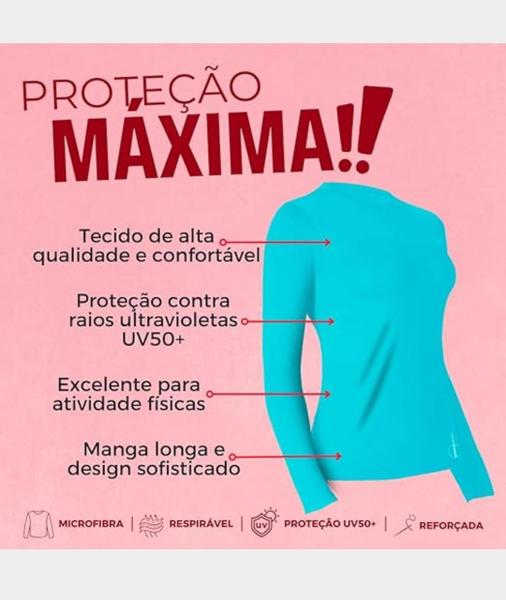 Imagem de Camiseta Proteção Solar Uv 50+ Manga Longa Selene Feminina