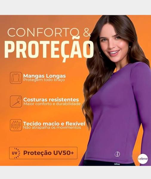 Imagem de Camiseta Proteção Solar Uv 50+ Manga Longa Selene Feminina