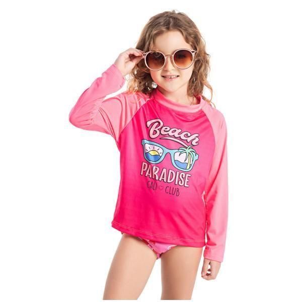 Imagem de Camiseta Proteção Solar UV Infantil Roupa Praia Termica