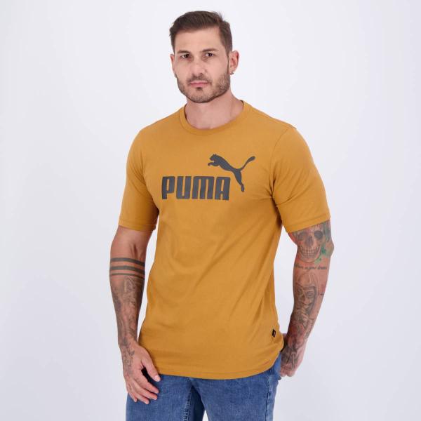 Imagem de Camiseta Puma ESS Logo Marrom e Preta