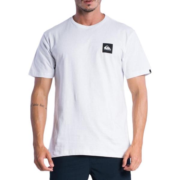 Camiseta Quiksilver Omni Square SM24 Masculina Branco Imagem de Camiseta Quiksilver Omni Square SM24 Masculina Branco