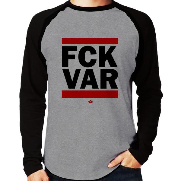 Imagem de Camiseta Raglan F*CK VAR Manga Longa - Foca na Moda