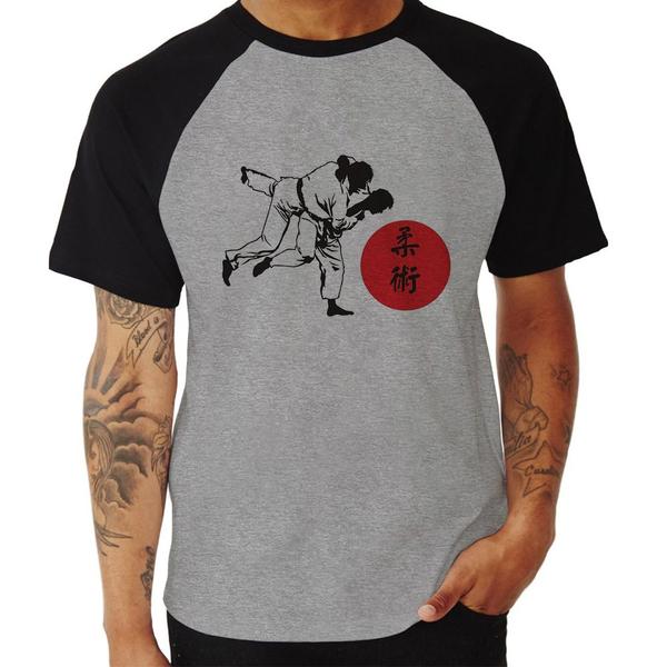 Imagem de Camiseta Raglan Jiu Jitsu Judô Artes Marciais - Foca na Moda