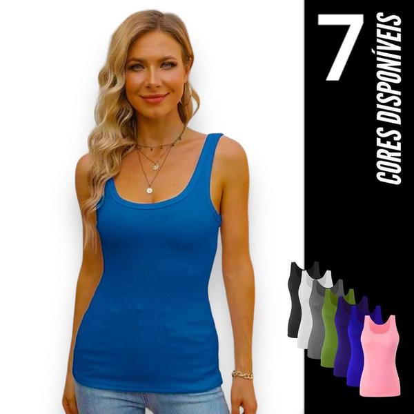 Imagem de Camiseta Regata BABY LOOK ALGODÃO feminina Fitness Corrida Yoga Casual 239