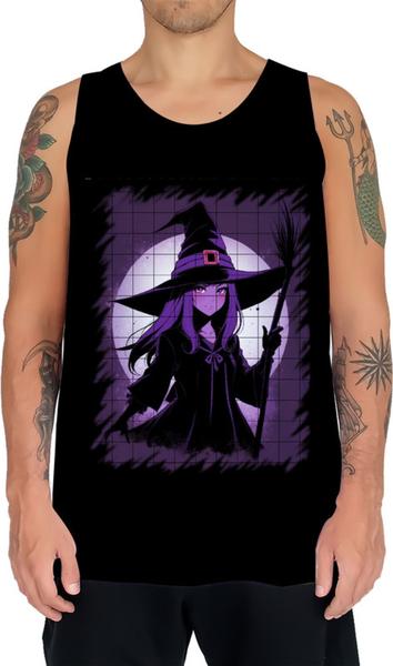 Imagem de Camiseta Regata Bruxa Halloween Púrpura Festa 14