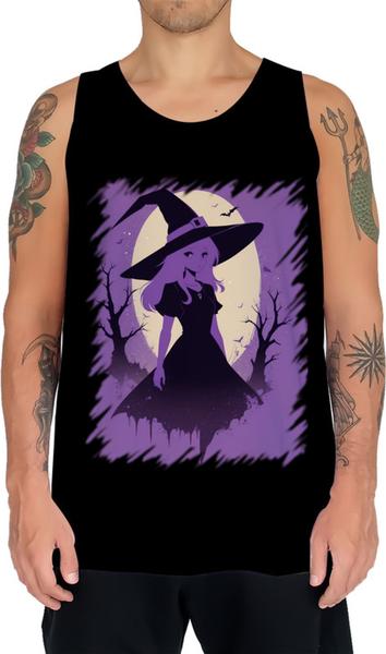 Imagem de Camiseta Regata Bruxa Halloween Púrpura Festa 5