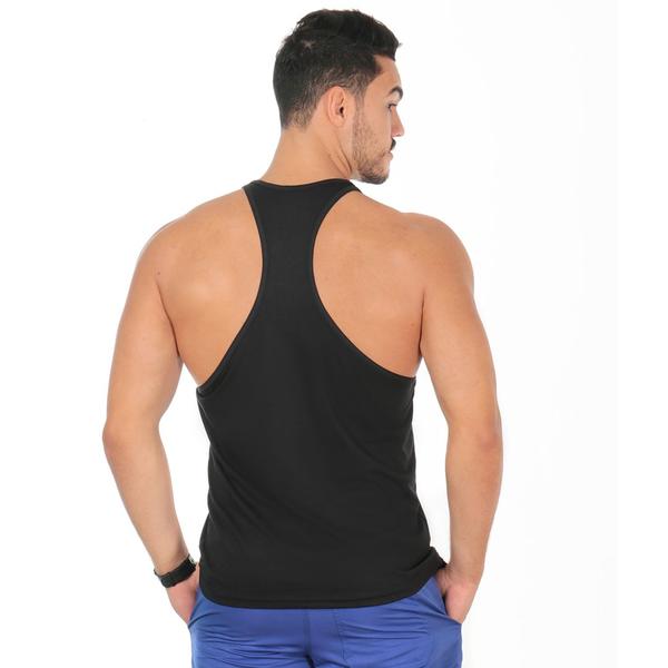 Imagem de Camiseta regata cavada masculina estilo nadador treino academia