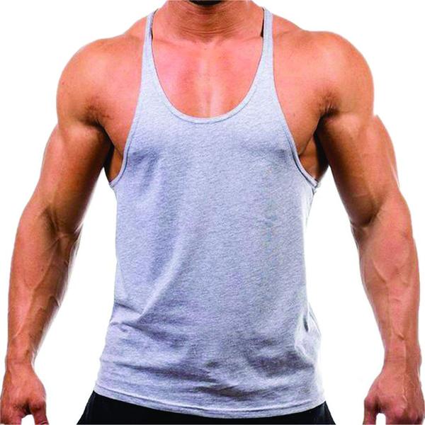 Imagem de Camiseta Regata Cavada Masculina Fitness Academia Lisa