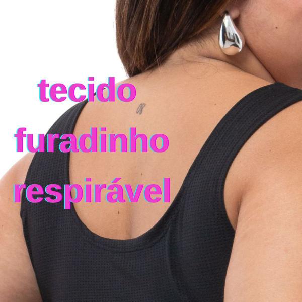 Imagem de Camiseta Regata Feminina Academia Fitness Alça Larga Blusa Suplex Plus Siize G1 Ao G6