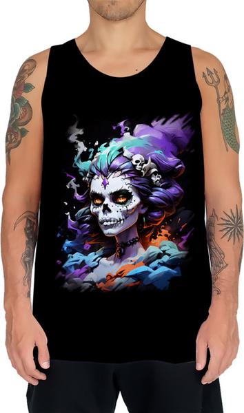 Imagem de Camiseta Regata La Muerte Mexicana Dama Esqueleto 8