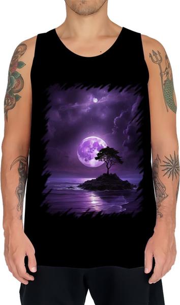 Imagem de Camiseta Regata Lua Púrpura Luar Roxo Moon Lunar 2