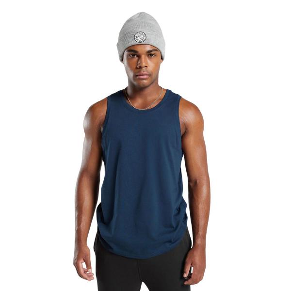 Imagem de Camiseta Regata Masculina Dry Fit Esportiva Azul Marinho