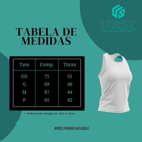 Imagem de Camiseta Regata Nadador Dry Fit Feminina 100% Poliamida