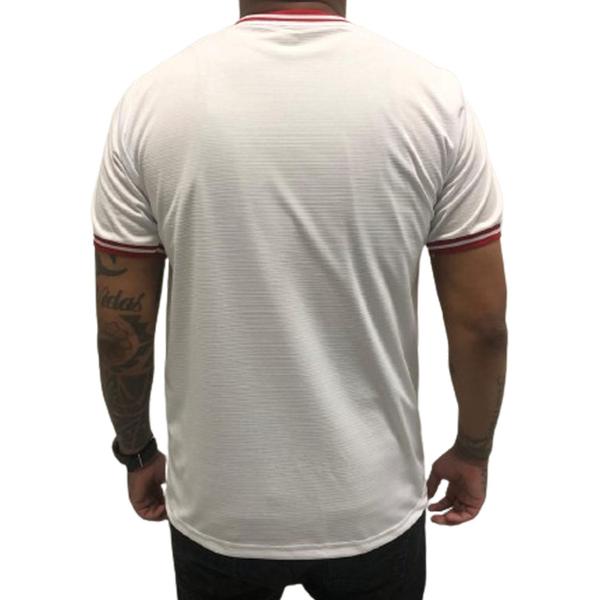 Imagem de Camiseta Retrô Mania São Paulo Jacquard JC001 Masculino - Branco e Vermelho