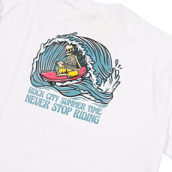 Imagem de Camiseta Rock City Surf Skull Branco