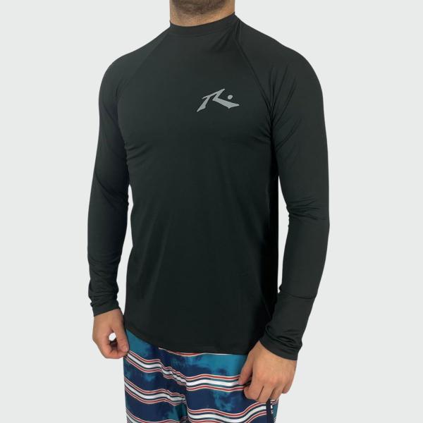 Imagem de Camiseta Rusty Lycra Surf Long Ride Preto