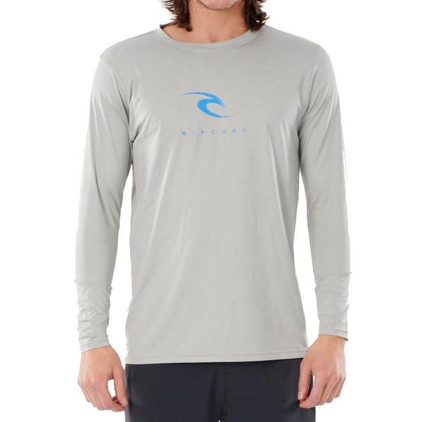 Imagem de Camiseta Surf Rip Curl Manga Longa Icons Cinza Claro