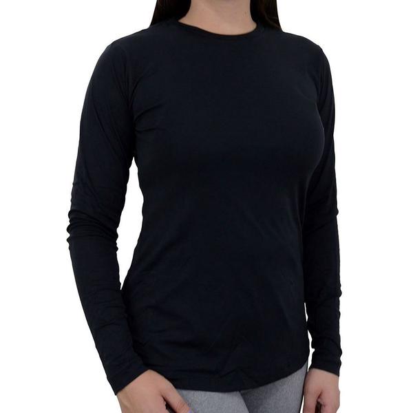 Imagem de Camiseta Térmica Feminina Lupo ML Repelente UV Preta 77028