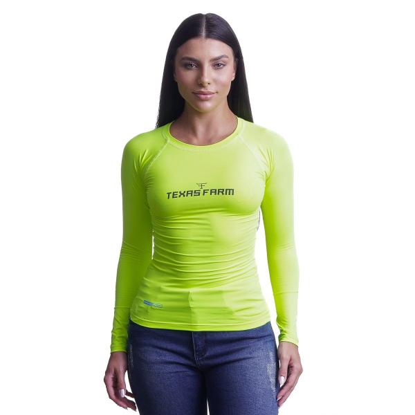 Imagem de Camiseta Térmica Feminina Uv50+ Texas Farm - Uvf006 - Amarelo Neon