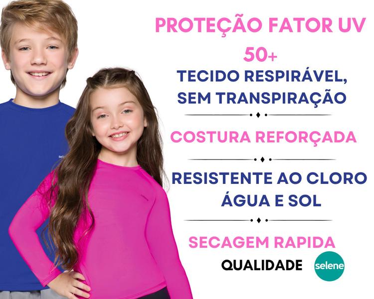 Imagem de Camiseta termica infantil c/ proteção uv praia-piscina prime