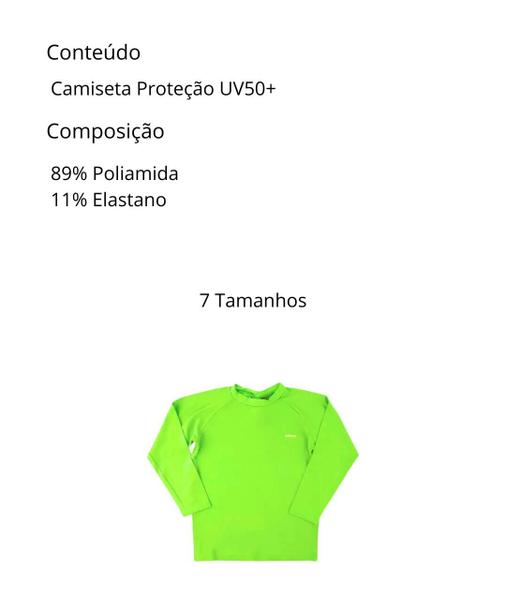 Imagem de Camiseta Térmica Infantil Proteção Uv Unissex 7 Cores Selene