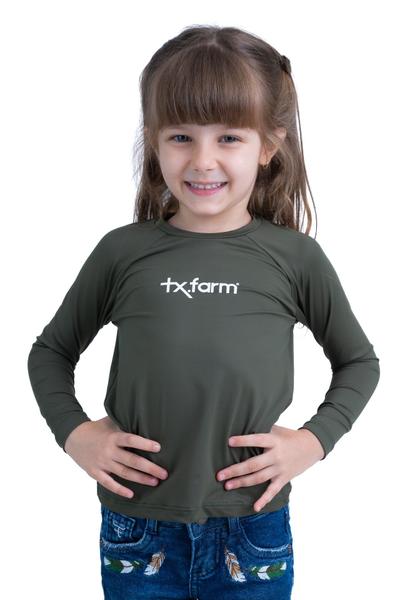 Imagem de Camiseta Térmica Infatnil Uv50+ M. Longa - Uvmini001 - Verde Militar