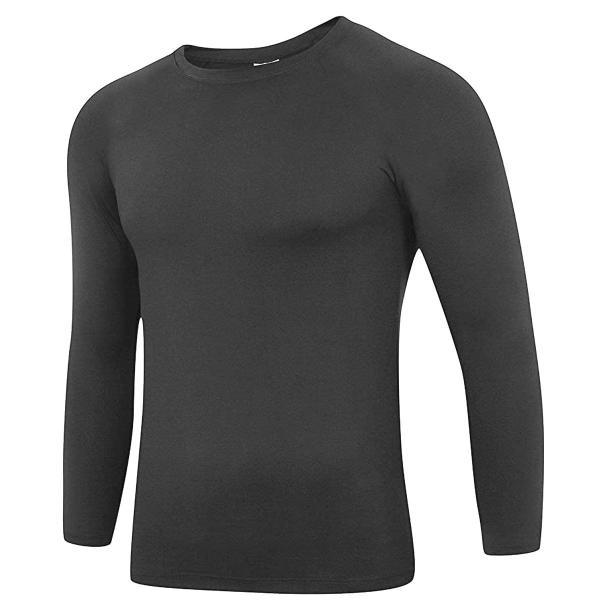 Imagem de Camiseta Térmica Masculina Segunda Pele Proteção Leve Pescaria Esporte Corrida Gola Redonda Ciclismo Resistente Fitness