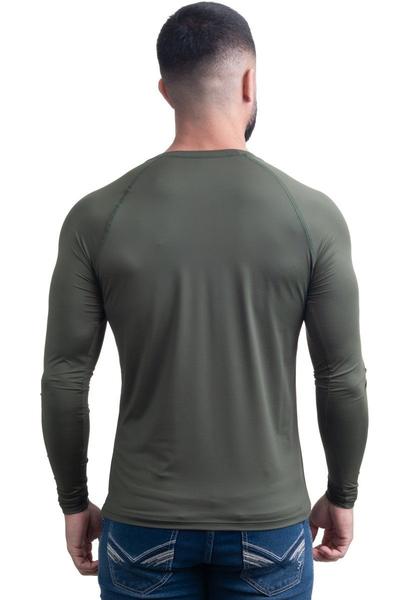 Imagem de Camiseta Térmica Masculina Uv50+ Texas Farm - Uvm001 - Verde Militar/ Branco