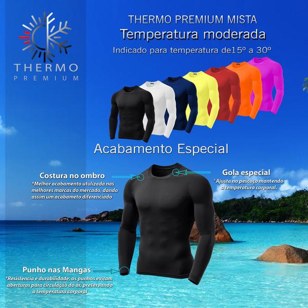 Imagem de Camiseta Térmica Segunda Pele Proteção Uv 50+ Thermo Premium