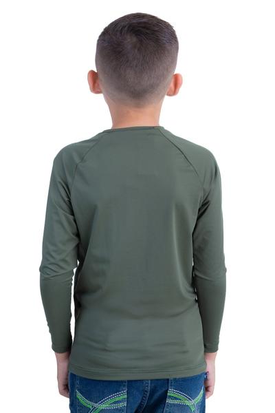 Imagem de Camiseta Térmica Teen Uv50+ M. Longa - Uvteen004 - Verde Militar