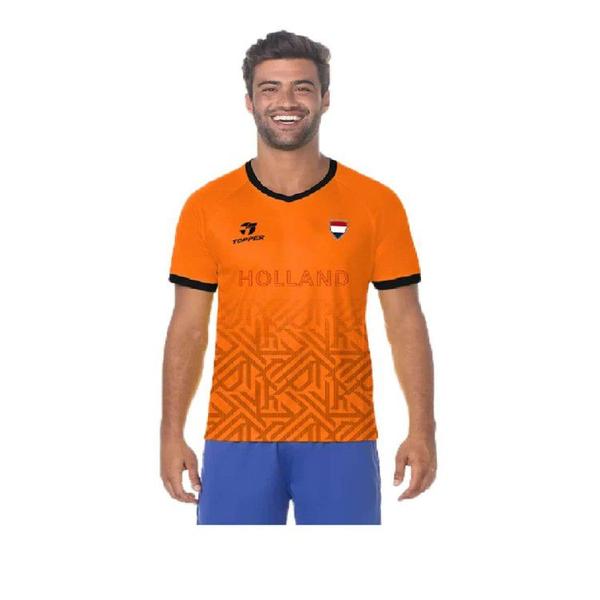 Imagem de Camiseta Topper Holland Masculino - Laranja