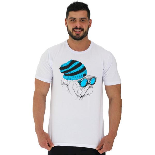 Imagem de Camiseta Tradicional Manga Curta MXD Conceito Bulldog Hipster de Touca