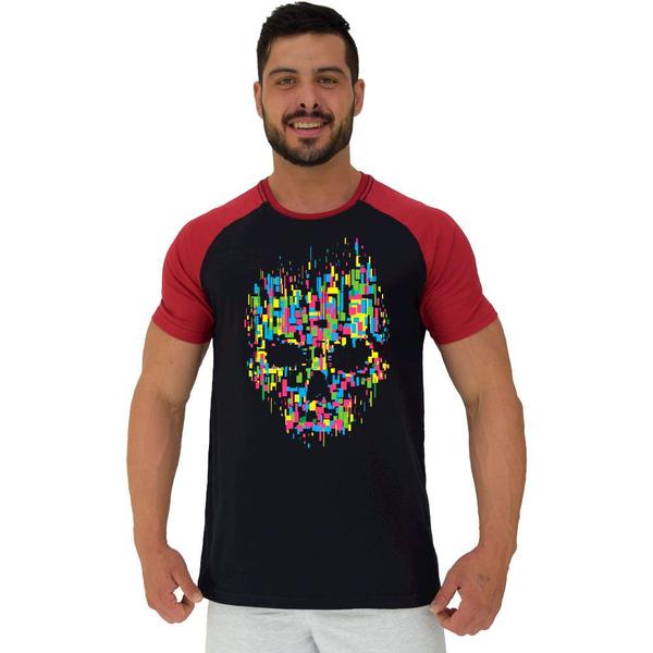 Imagem de Camiseta Tradicional Manga Curta MXD Conceito Caveira Abstrata