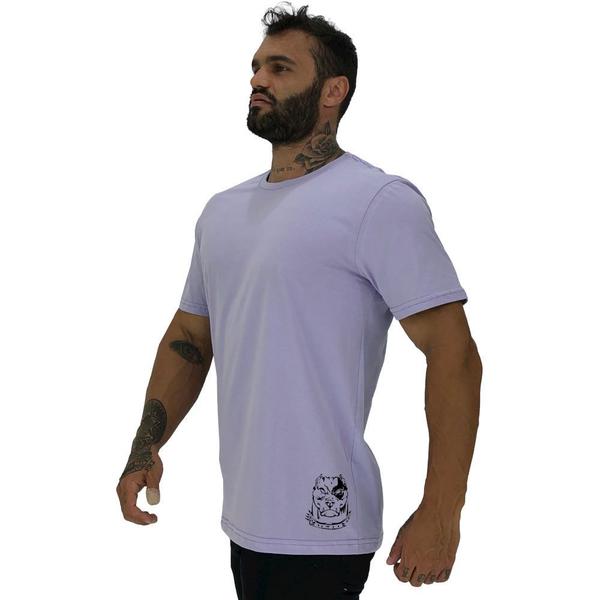 Imagem de Camiseta Tradicional Masculina MXD Conceito Estampa Lateral Pitbull Pirata