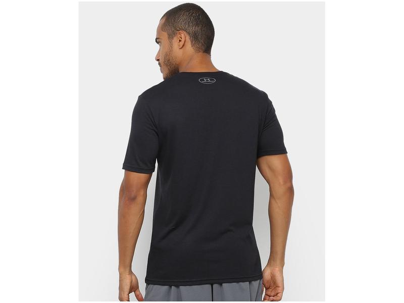 Camiseta Under Armour Sportstyle Masculina - Manga Curta Preta Imagem de Camiseta Under Armour Sportstyle Masculina