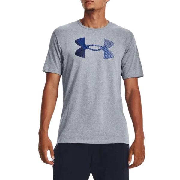 Imagem de Camiseta Under Armour Ua Big Logo Fill SS BRZ Cinza e Azul - Masculino