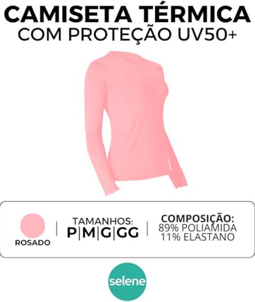 Imagem de Camiseta Unissex Blusa Proteção Solar Feminina Fitness Uv50+