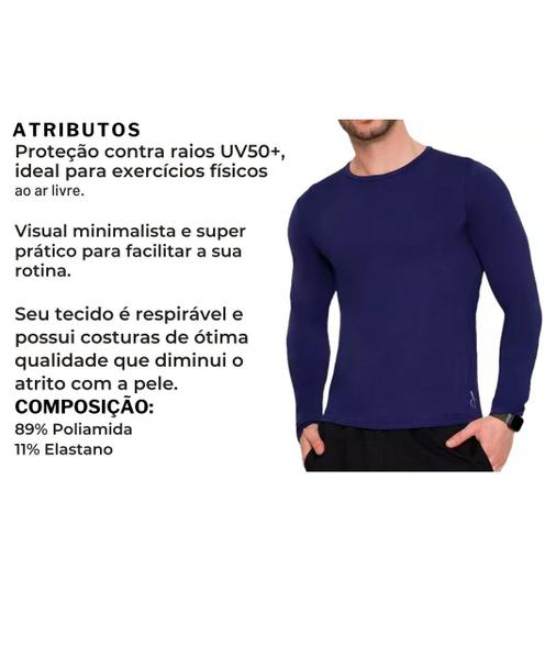 Imagem de Camiseta Unissex Blusa Proteção Solar Praia Fitness Uv50+