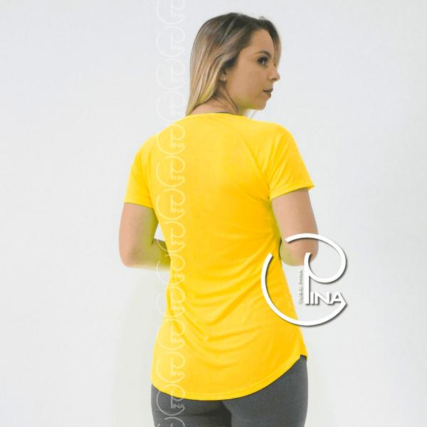 Imagem de Camiseta Veste Legging Tapa Bumbum Poliamida Microfibra PINA Camiseta Esporte Academia Ginástica