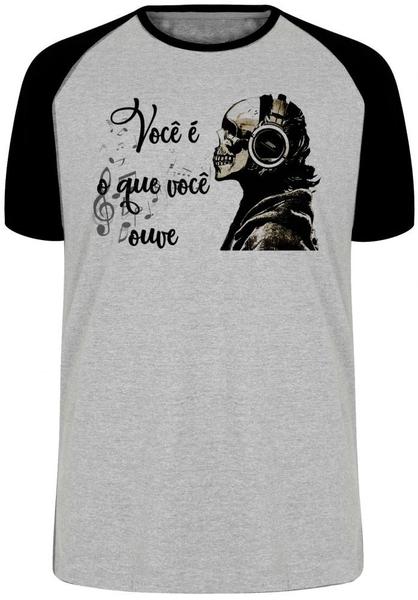 Camiseta Você é o que ouve Blusa Plus Size extra grande adulto ou infantil - Empório Dutra Imagem de Camiseta Você é o que ouve Blusa Plus Size extra grande adulto ou infantil