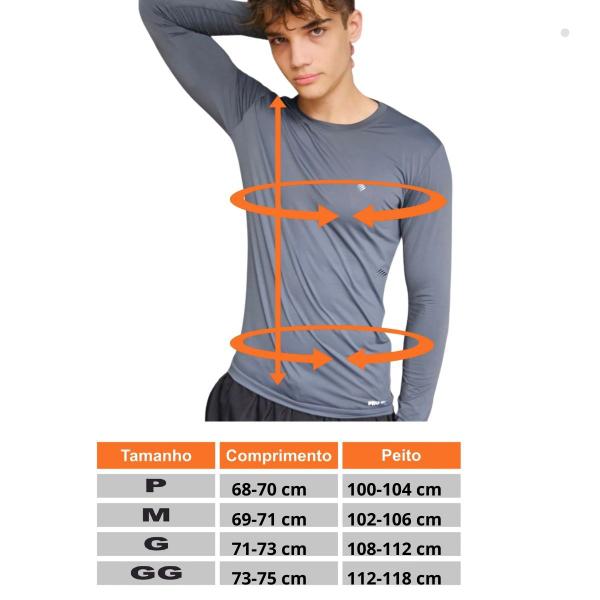 Imagem de Camisetas ML Termica Proteção Solar Uv 50+ Segunda Pele Dry-fit LISO